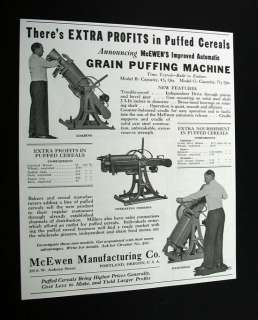 McEwen Automatic Grain Puffing Machine Puffed Cereal ad  