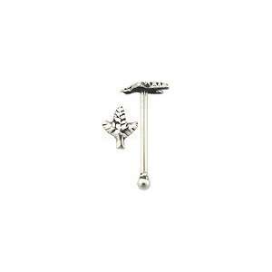 Tri Petal Leaf Ball End Nose Pin Piercing Jewelry Jewelry