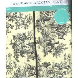 Waverly Tablecloth with Peva Flannelback 60 X 84 Oblong Rustic Life 