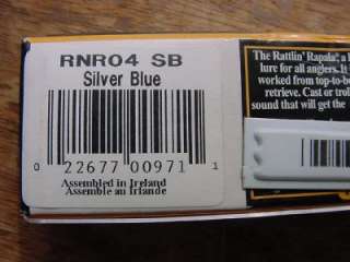 NIP 1 1/2 Rapala Rattlin RNR 4, Silver Blue Ireland  
