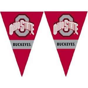  OHIO STATE BUCKEYES 25 FT. PARTY PENNANT FLAGS Sports 
