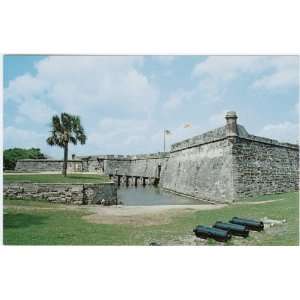   , Florida.Construction of the old Spanish fort,