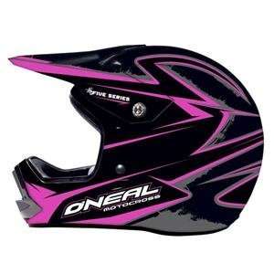   Neal Racing Womens 5 Series Helmet   2X Large/Black/Pink Automotive