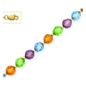   Purple Blue and Orange Crystal Necklace   Choice 18 inch   JewelryWeb