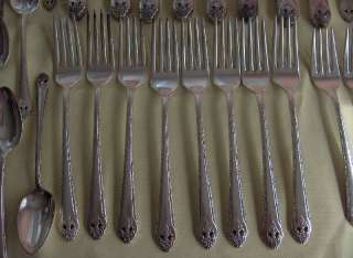 Up for sale is a 54 piece set of silver plate flatware by Holmes 