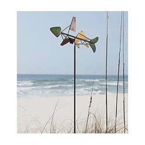 Flying Fish Wind Spinner Garden Stake   Outdoor Garden and 