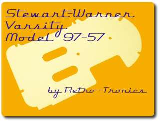 Reproduction Radio Back Stewart Warner Varsity 97 57  