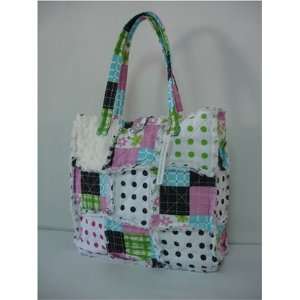  Quilted Patchwork Purse or Tote, Ragbag, All Cotton 