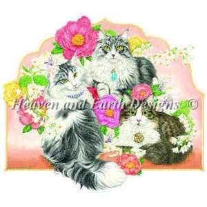  Spring Cat   Cross Stitch Pattern Arts, Crafts & Sewing