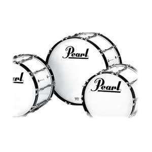  Pearl 30x16 Championship Series Marching Bass Drum, White Musical 