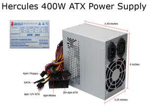   400W Silent ATX Power Supply w/20 24pin SATA (Serial ATA) *NEW  