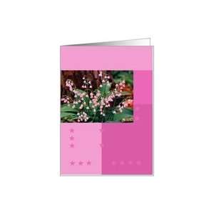  Blank Card   Pink Lily Of The Valley Card Health 