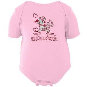  NCAA Notre Dame Fighting Irish Infant Pink Heart Bodysuit 