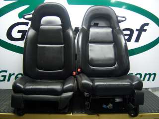   SSR Black Leather Front Bucket Seats Power Heated Lumbar 2004 2005 GM