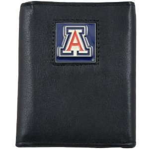   Wildcats Black Tri Fold Leather Executive Wallet
