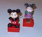 Vtg 1950s MICKEY & MINNIE MOUSE Pencil Sharpeners