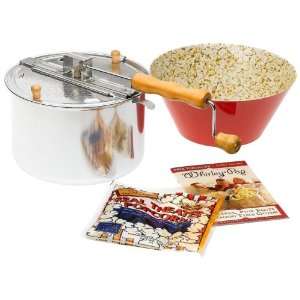   Whirley Pop 6 Quart Stovetop Popcorn Popper with Bonus Popcorn Bowl
