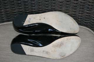 195 Vera Wang Lavender Black Patent Leather Lillian Ballet Flat 8 