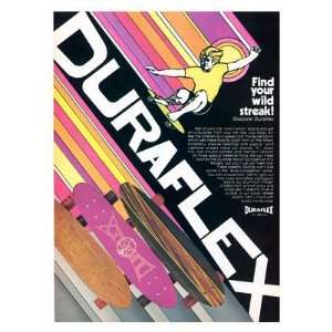   Culture Prints Duraflex   Skateboard Advert, 1970s Print   40x30cm