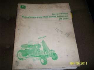 John Deere 55 56 57 Riding Mower & Snow Blower Manual  