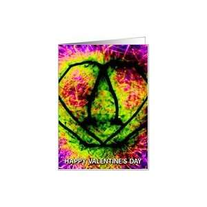  happy valentine psychedelic card with heart Card Health 