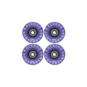  Stereo Vinyl Purple Skateboard Wheels   59mm 78a (Set of 4 