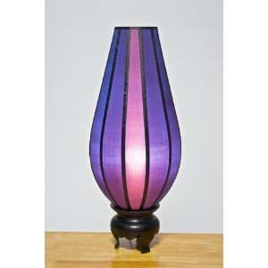    Large Serenity Lotus Silk Table Lamp   Purple