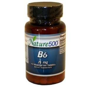  Nature500 Vitamin B6 25mg 90 Vegetarian Tablets Health 