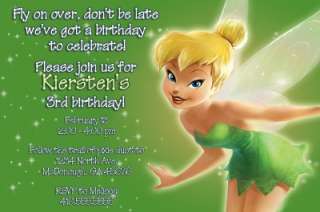 Print Your Own Custom Tinkerbell Invitations  