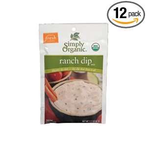 Simply Organic Dips Ranch At least 95% Organic (12x1.5oz)  