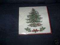 SPODE CHRISTMAS TREE PAPER LUNCH SIZE NAPKINS NEW  