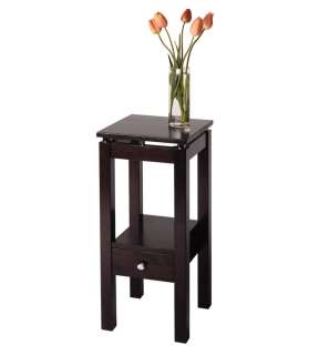   Stand / Accent End Table With Chrome Accent 1 Drawer & Shelf  