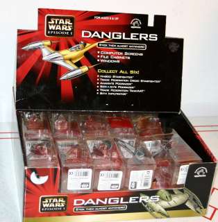 Star Wars Episode One Action Figures Danglers w/ Suction Cup Holder 
