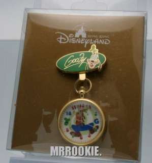 Disney Goofy Limited Ed Pin & Pendant Lapel Watch NEW  