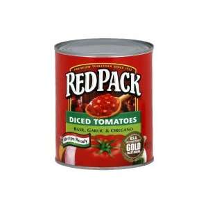  Red Pack Diced Tomatoes, Basil, Garlic & Oregano,28 oz 