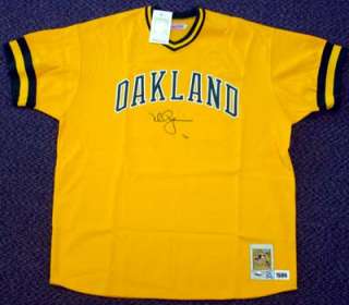   Autographed 1986 Mitchell & Ness Oakland As Jersey #9/86 Steiner Holo
