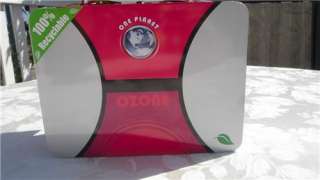 New One Planet Eco Ozone Hot Pink Lunchbox Tin Tote Metal Lunch Box 