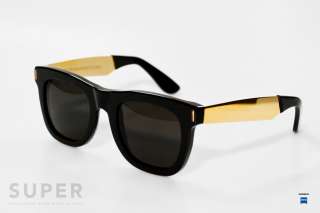 RetroSuperFuture Super Sunglasses Ciccio Francis Black Gold 195   MSRP 
