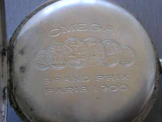   Silver 800 OMEGA GRAND PRIX PARIS 1900 Swiss Pocket Watch.  