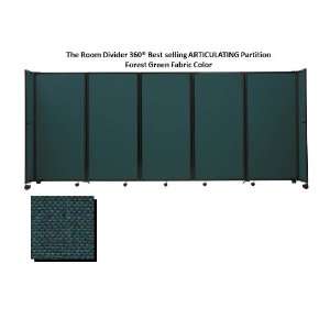  Room Divider 360 Portable Partition, Forest Green Fabric 