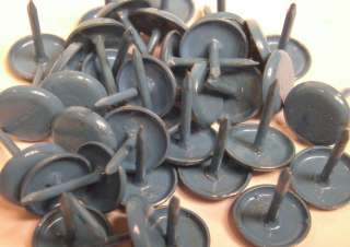   VINTAGE BLUE 1950S UPHOLSTERY TACKS NAILS LEATHEROID STORE FIND NOS
