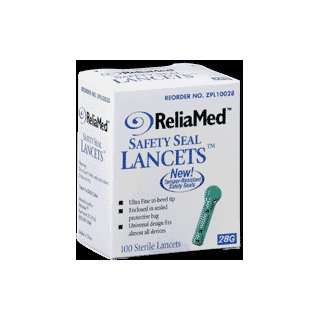  Reliamed Safety Seal Lancets, 28 gauge   Box of 100 