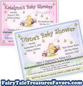 Winnie the Pooh Baby Shower Invitations or Thank You s  