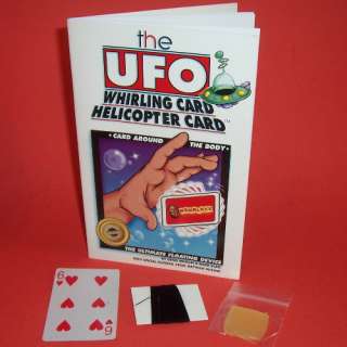 UFO Whirling Helicopter Card Spinning Magic Trick NEW  