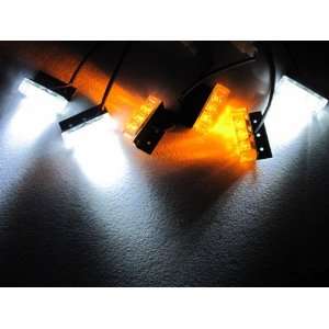   Emergency Vehicle Strobe Lights for Front Grille/Deck ,Amber & White