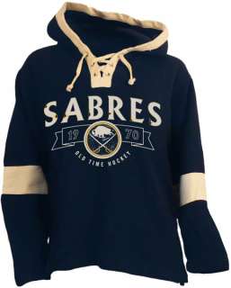 Buffalo Sabres Old Time Hockey Navy Jetted Hooded Fleece Sweatshirt 
