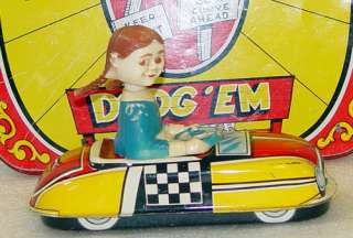 Vintage Marx Dipsy Doodle Bug Dodgem Car Windup Tin Toy  