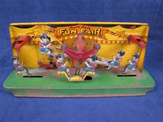 Vintage Sunny Andy Fun Fair Tin WindUp Toy Litho  