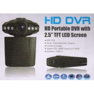    HD Portable DVR With 2.5 TFT LCD Screen Car Recorder Electronics