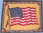 tobacco felt flannel blanket u s a america flag about 8½ by 10½ 